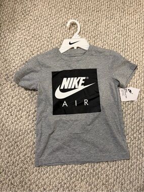 Nike Gray Tee with Black & White Air Logo